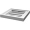 Ekena Millwork Diamond Surface Mount PVC Gable Vent: Non-Functional, w/ 2"W x 1-1/2"P Brickmould Frame, 16"W x 16"H GVPDI16X1602SN - alternate 2